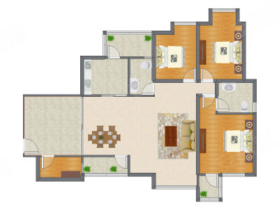3室2厅 145.47平米