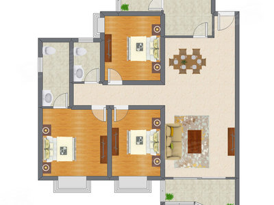 3室2厅 154.14平米