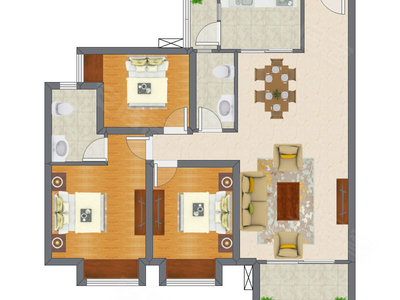3室2厅 111.15平米户型图