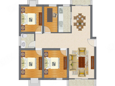 4室2厅 113.00平米