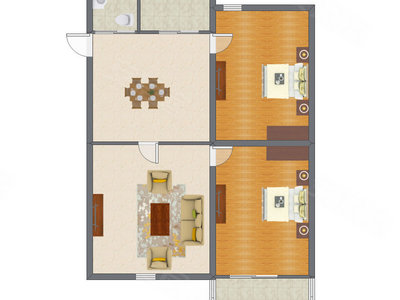 2室1厅 99.26平米