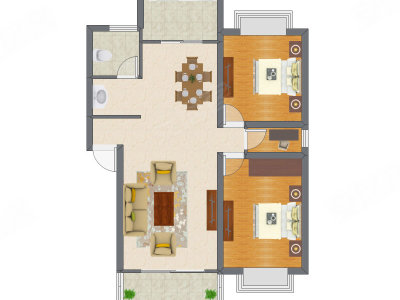 3室2厅 108.70平米