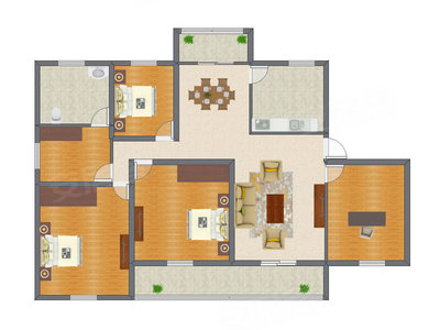 4室2厅 140.72平米