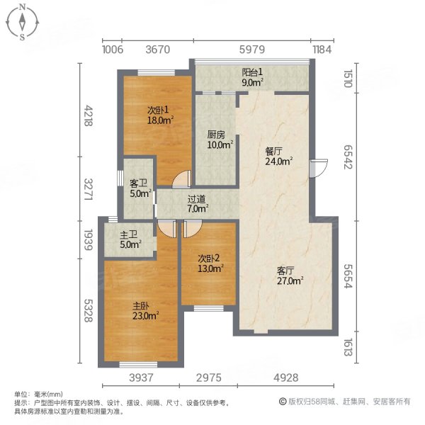 佳田西湖岸3室2厅2卫167㎡南北145万