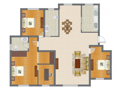 4室2厅 179.69平米