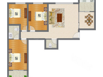 3室2厅 150.01平米