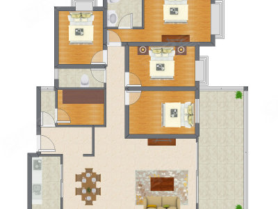 4室2厅 145.40平米