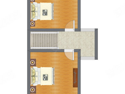 2室1厅 68.61平米户型图