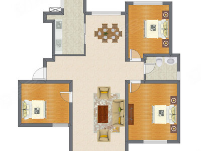 3室1厅 141.75平米