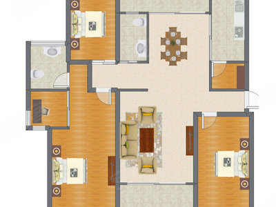 3室2厅 164.85平米