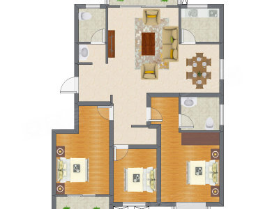 3室2厅 118.80平米