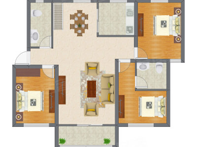 5室3厅 83.72平米