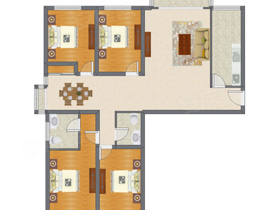 4室2厅 168.05平米