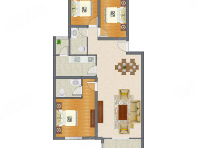 3室2厅 119.94平米