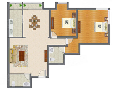 2室2厅 152.31平米