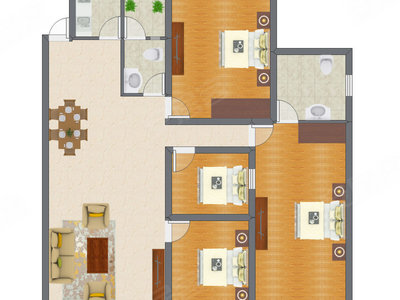 4室2厅 164.41平米