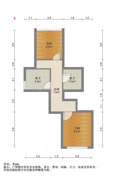 融创滨湖御园3室2厅3卫138.89㎡南北109.8万