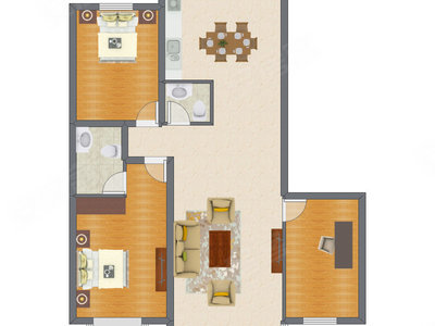 3室2厅 127.10平米