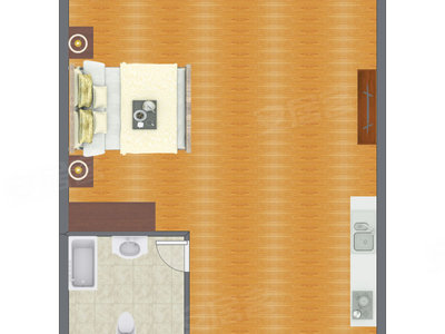1室1厅 95.00平米户型图