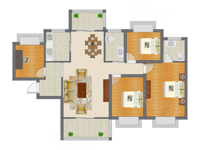 4室2厅 97.76平米