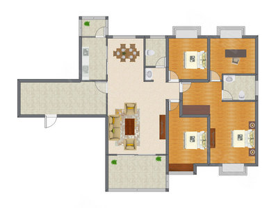 4室2厅 145.29平米