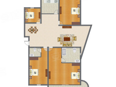 4室2厅 200.56平米
