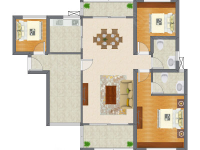 3室2厅 112.11平米