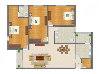 3室2厅 180.34平米