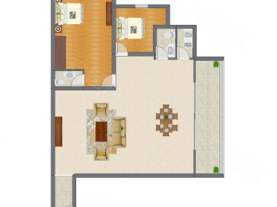 2室2厅 148.80平米
