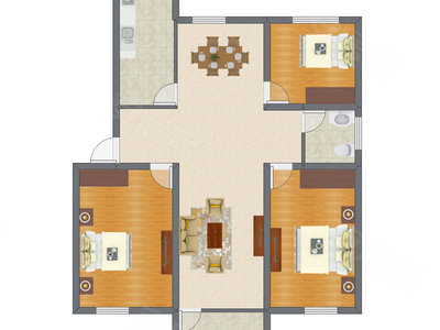 3室1厅 95.24平米