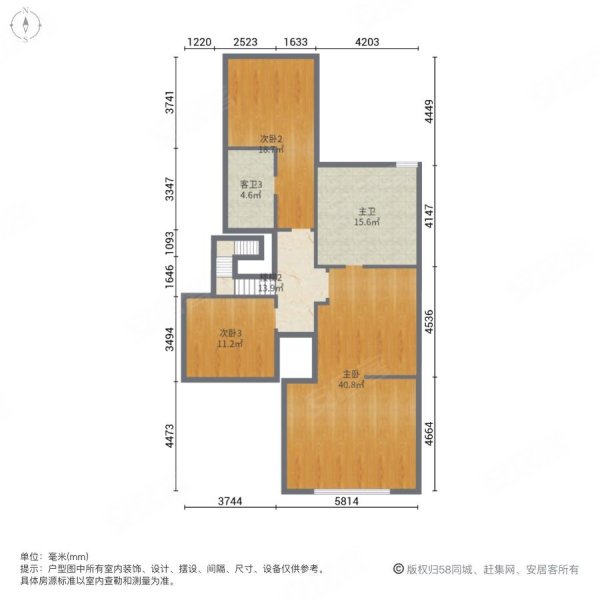 中国铁建西派澜岸5室2厅5卫295.66㎡南北1890万