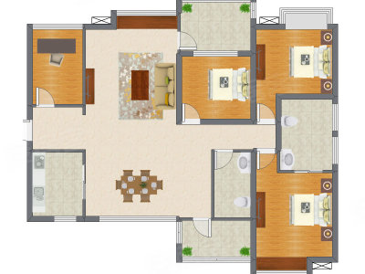 4室2厅 127.18平米
