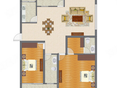 2室2厅 103.16平米