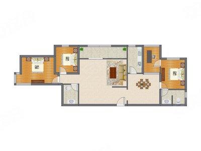 4室2厅 151.00平米