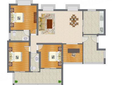 4室2厅 127.41平米