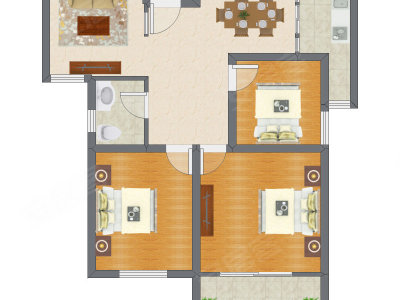 3室2厅 83.11平米
