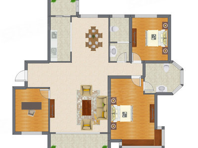 3室2厅 152.75平米