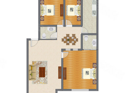 3室2厅 126.83平米