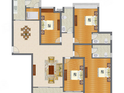 4室2厅 182.32平米