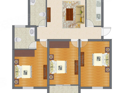 3室1厅 111.15平米