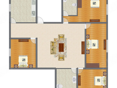 4室1厅 165.13平米