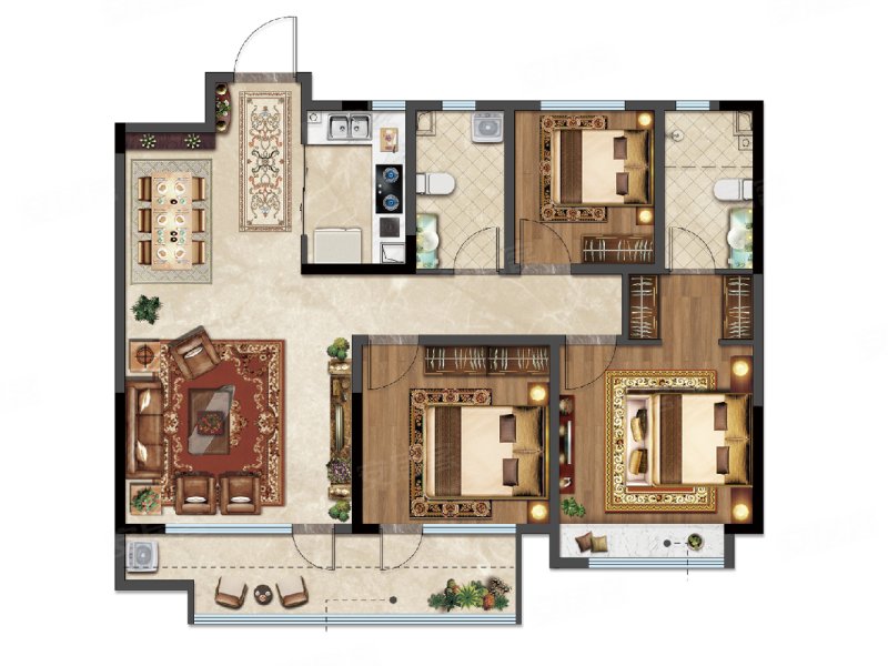 紫金华府112平好楼层单价不到1万现房即住找我优惠