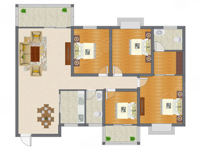 4室2厅 150.54平米
