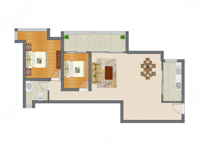 2室2厅 99.40平米