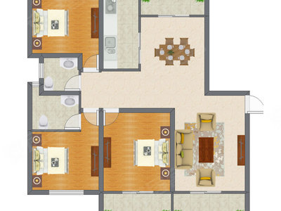 3室2厅 134.75平米