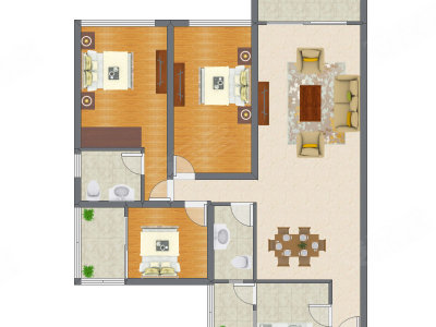3室2厅 130.00平米
