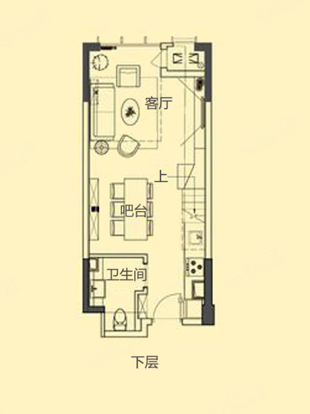 深港壹号2室2厅2卫57㎡南63万