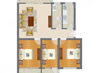 3室1厅 99.35平米