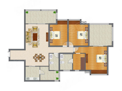 3室2厅 139.50平米