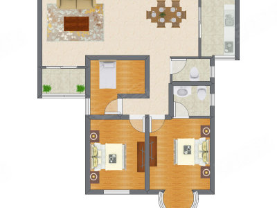 3室2厅 119.64平米户型图